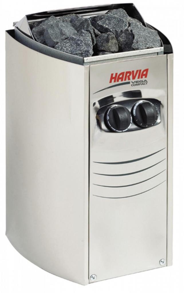 PureHaven Finnische Sauna 175x200x200 cm Harvia Saunaofen für 4 Personen Hemlockholz komplettes Zubehör Saunasteine Glastür Thermometer Beleuchtung