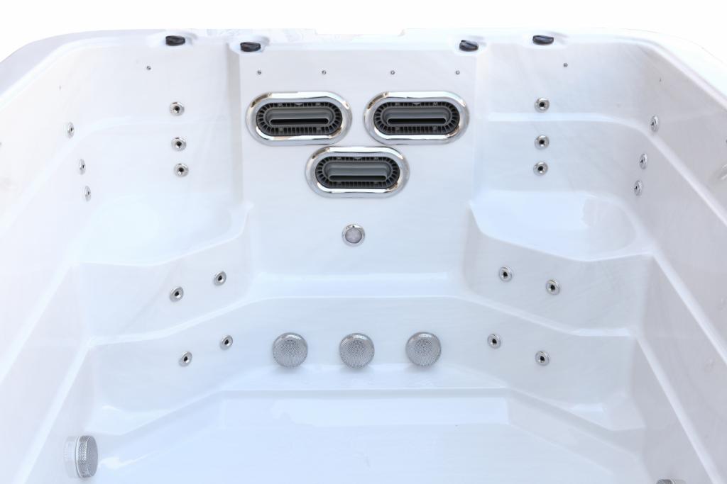 PureHaven Swim Spa 445x230x131 cm für bis zu 8 Personen UV-Wasseraufbereitung Doppelfilter-System verstellbarer Wasserfall 5100 L