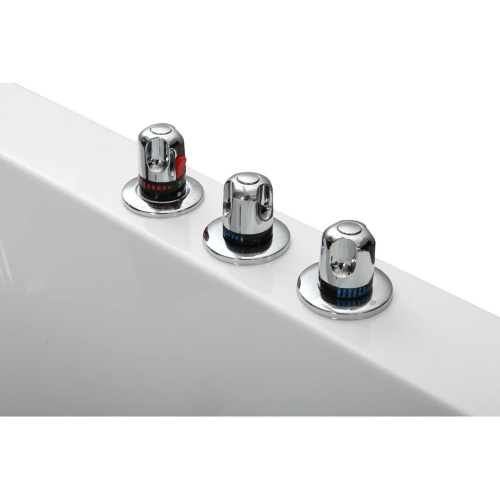 PureHaven Whirlpool 180x90 cm Heizung Reinigungsprogramm & Lichttherapie Wasserfall Bluetooth-fähiges Soundsystem