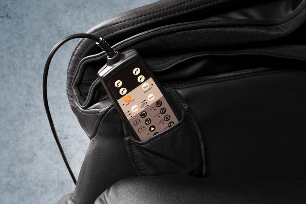 PureHaven Massage-Sessel 118x76x76 cm Rücken- Fuß- und Gesäßmassage hochwertiges PU Leder Schwarz