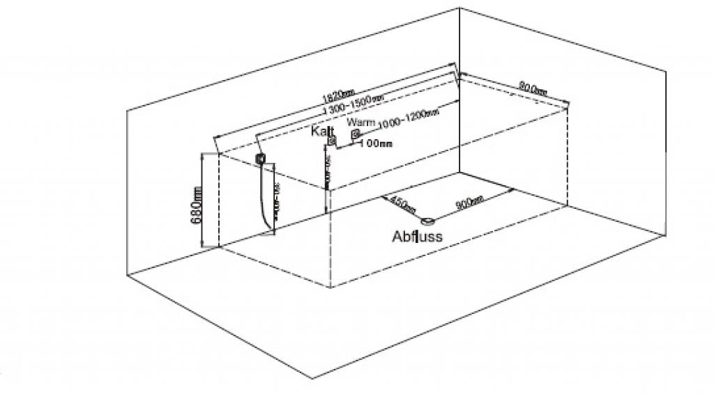PureHaven Whirlpool 182x90cm Reinigungsprogramm & Lichttherapie elegantes Design Wasserfall 12 Hydrojets