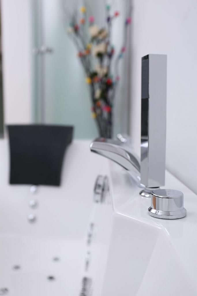 PureHaven Whirlpool 180x90 cm Heizung Reinigungsprogramm & Lichttherapie Wasserfall Bluetooth-fähiges Soundsystem