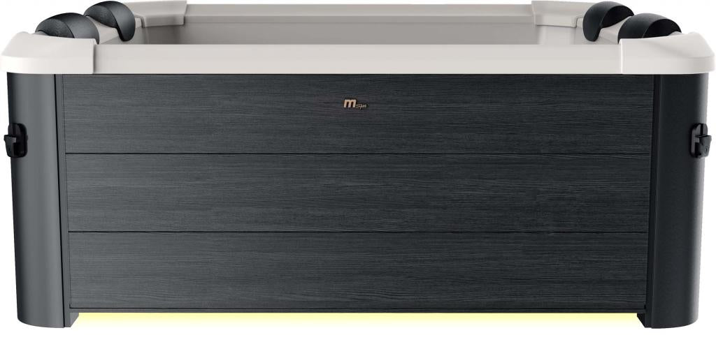 MSpa PureHaven aufblasbarer Whirlpool OSLO 160x160x65cm für 6 Personen 120 Massagedüsen LEDs Heizung App-Steuerung Desinfektion selbreinigend Braun