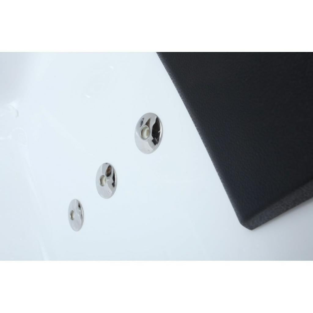 PureHaven Whirlpool 180x90 cm Heizung Reinigungsprogramm & Lichttherapie Wasserfall Bluetooth-fähiges Soundsystem