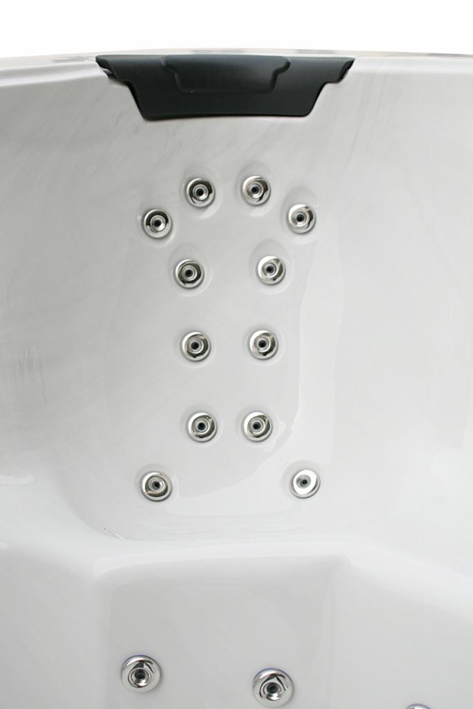 PureHaven Swim Spa 400x230x131 cm Gegenstromanlage und Swim Jets 21 Hydromassagedüsen UV-Wasseraufbereitung Ozondesinfektion Farblicht 4250 L