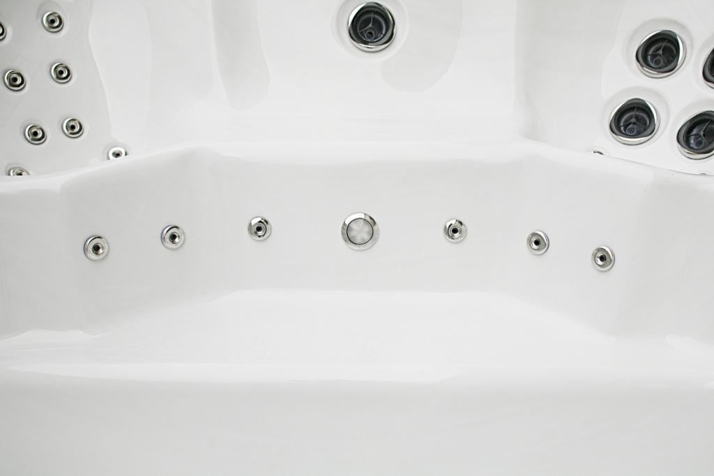 PureHaven Swim Spa 400x230x131 cm Gegenstromanlage und Swim Jets 21 Hydromassagedüsen UV-Wasseraufbereitung Ozondesinfektion Farblicht 4250 L