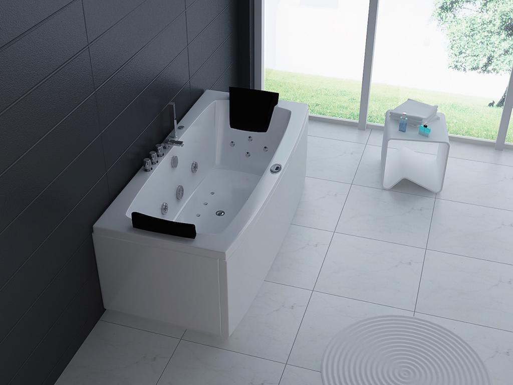 PureHaven Whirlpool 170x80 cm Heizung Reinigungsprogramm & Lichttherapie Bluetooth-fähiges Soundsystem