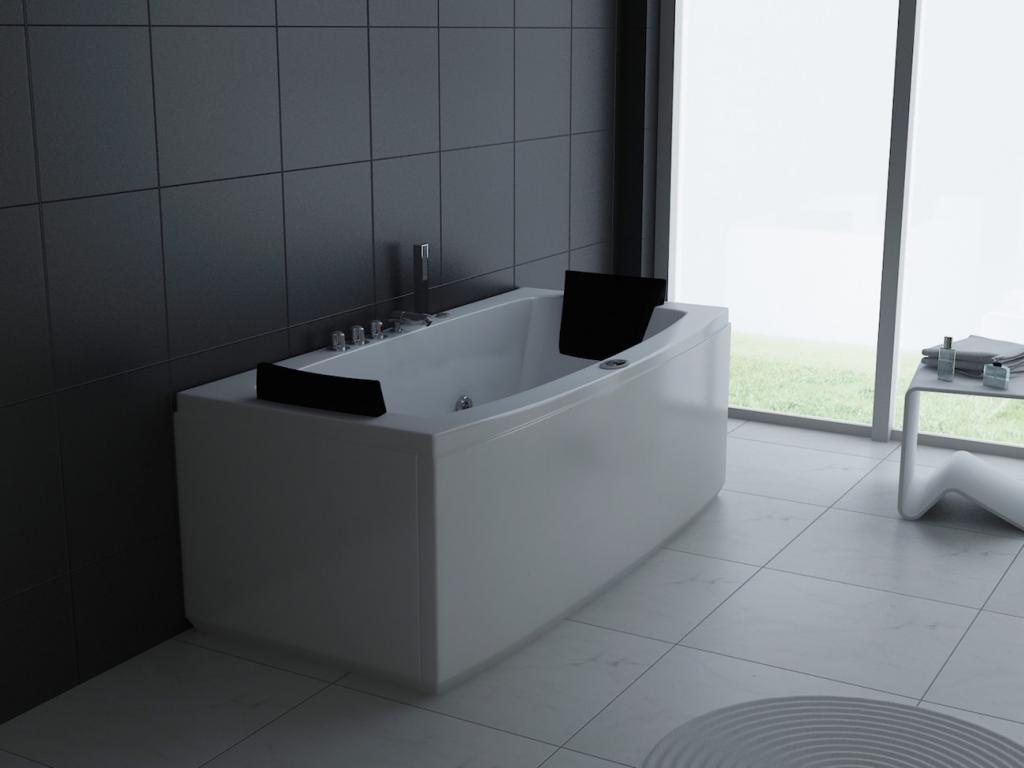 PureHaven Whirlpool 170x80 cm Heizung Reinigungsprogramm & Lichttherapie Bluetooth-fähiges Soundsystem