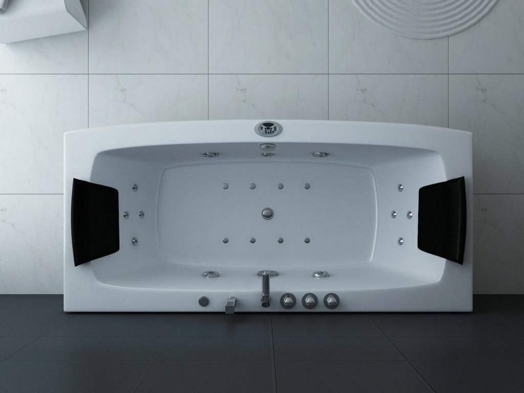 PureHaven Whirlpool 170x80 cm Heizung Reinigungsprogramm & Lichttherapie Bluetooth-fähiges Soundsystem