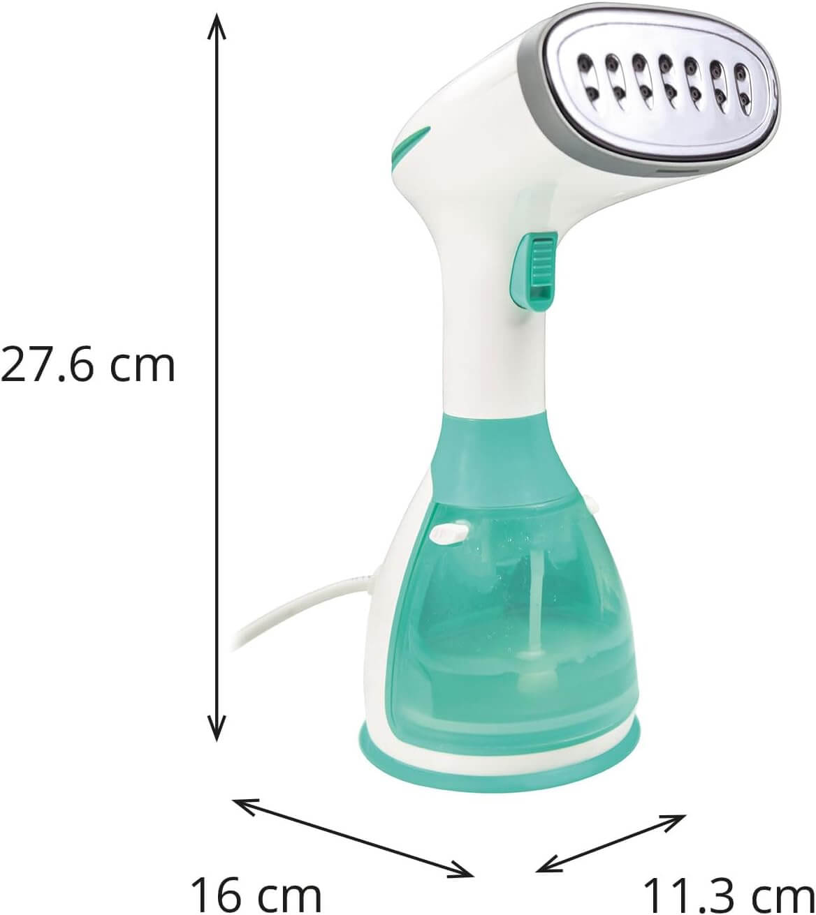 Jocca Dampfbügeleisen 1500W, vertikal & horizontal, 25g/min, 280ml Tank, Anti-Kalk, Anti-Tropf, kompakt & ergonomisch – ideal für Reisen & Alltag