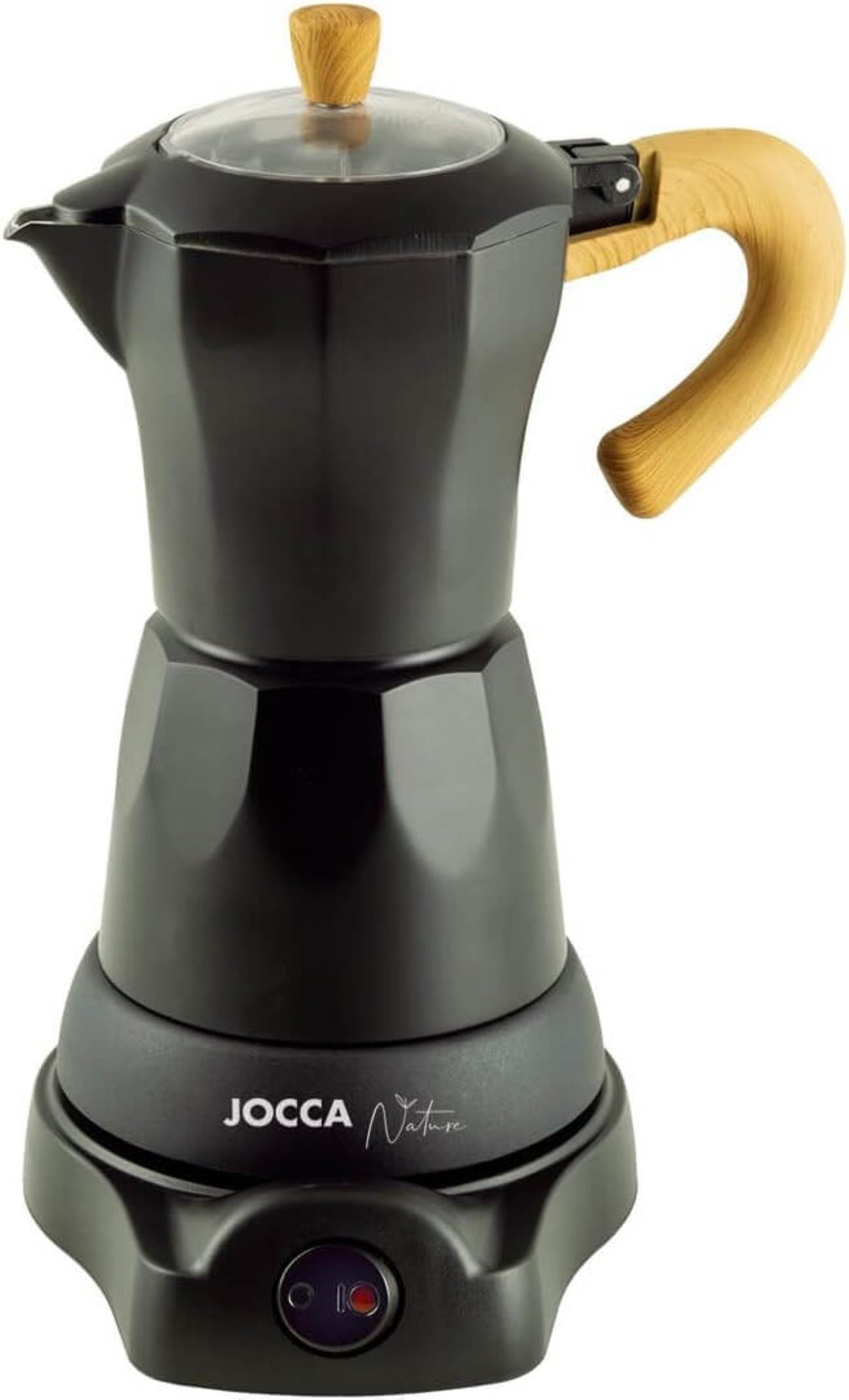 Jocca elektrische Espresso Kaffeemaschine in schwarz Nature Line für bis zu 6 Tassen mit 360° drehbarem Kopf
