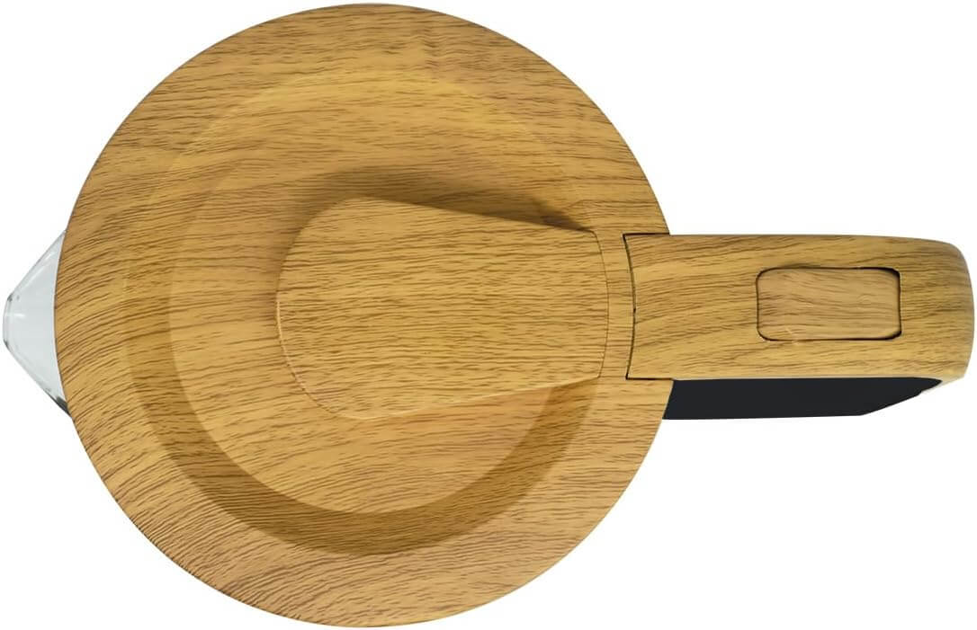 JOCCA Elektrischer Wasserkocher 1,8L, Nature-Line Schwarz, 360° Basis, Borosilikatglas, Schnellkoch, Auto-Abschaltung, energiesparend, modern