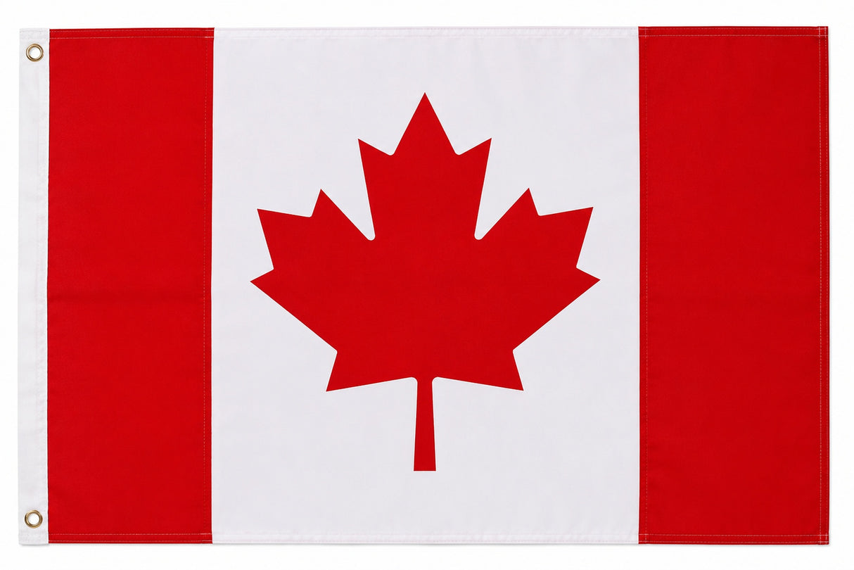 Flagge Kanada 90 x 150 cm Fahne mit 2 Ösen 100g/m² Stoffgewicht Hissflagge für Mast