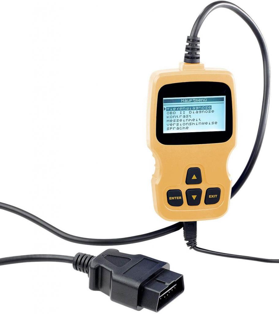 Lescars Motor OBD2-Diagnosegerät mit XL-LCD-Display – Fehlerspeicher auslesen & löschen – für VW, Audi, Skoda & Seat geeignet
