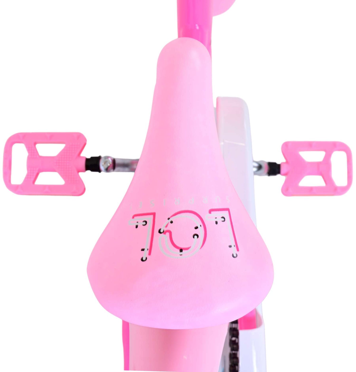 Volare Dolls Kinderfahrrad für Mädchen - 14 Zoll in Rosa mit Sicherheitsmerkmalen
