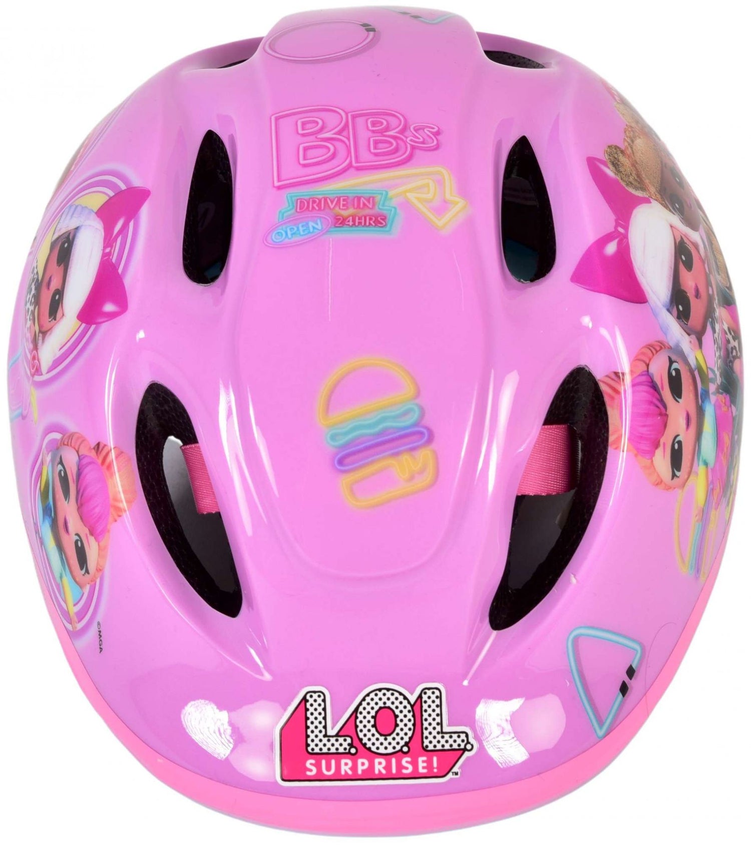 Volare LOL Surprise Kinderhelm - Kopfumfang 52-56 cm, leichtgewichtig und TÜV/GS geprüft!