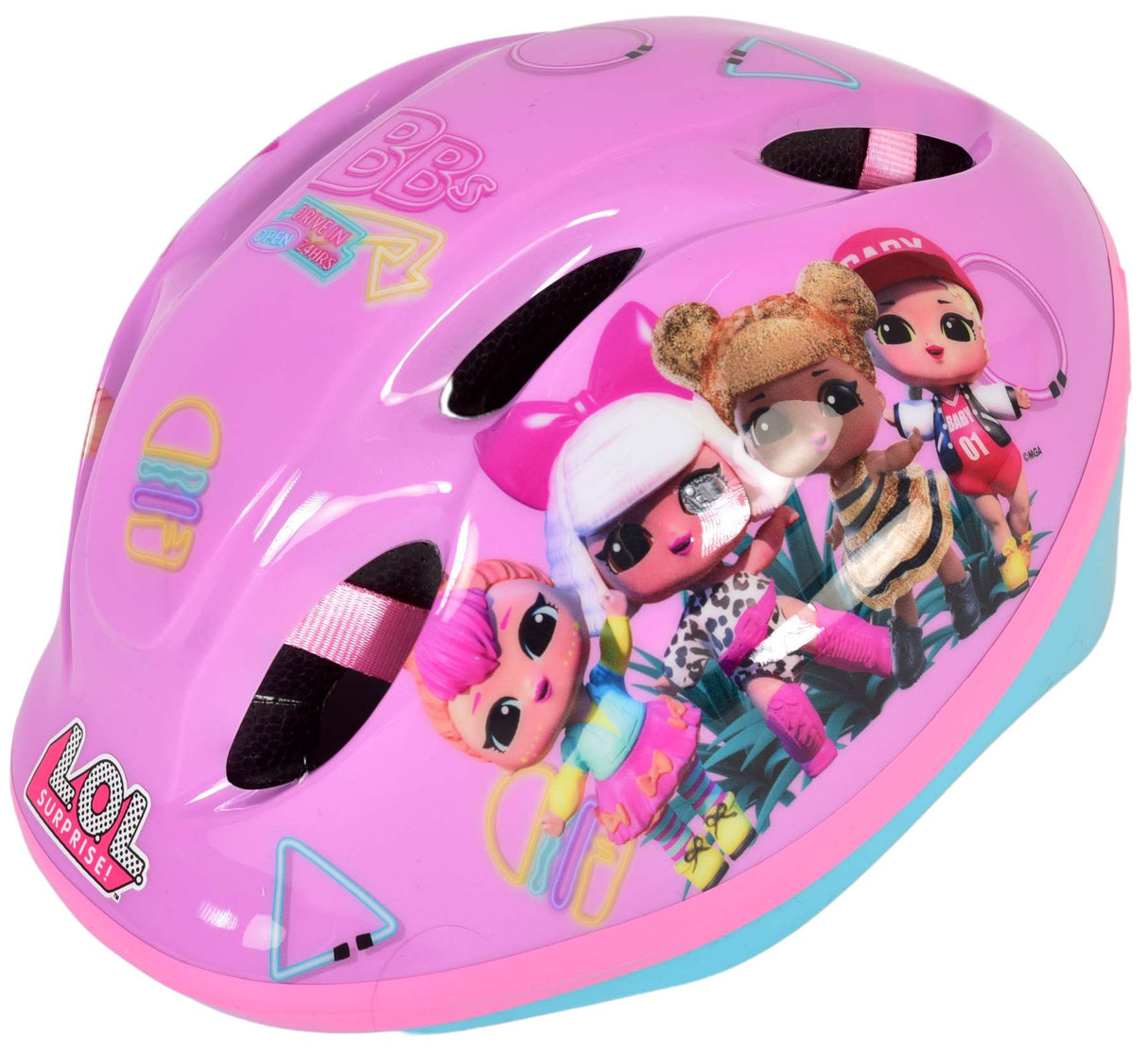 Volare LOL Surprise Kinderhelm - Kopfumfang 52-56 cm, leichtgewichtig und TÜV/GS geprüft!