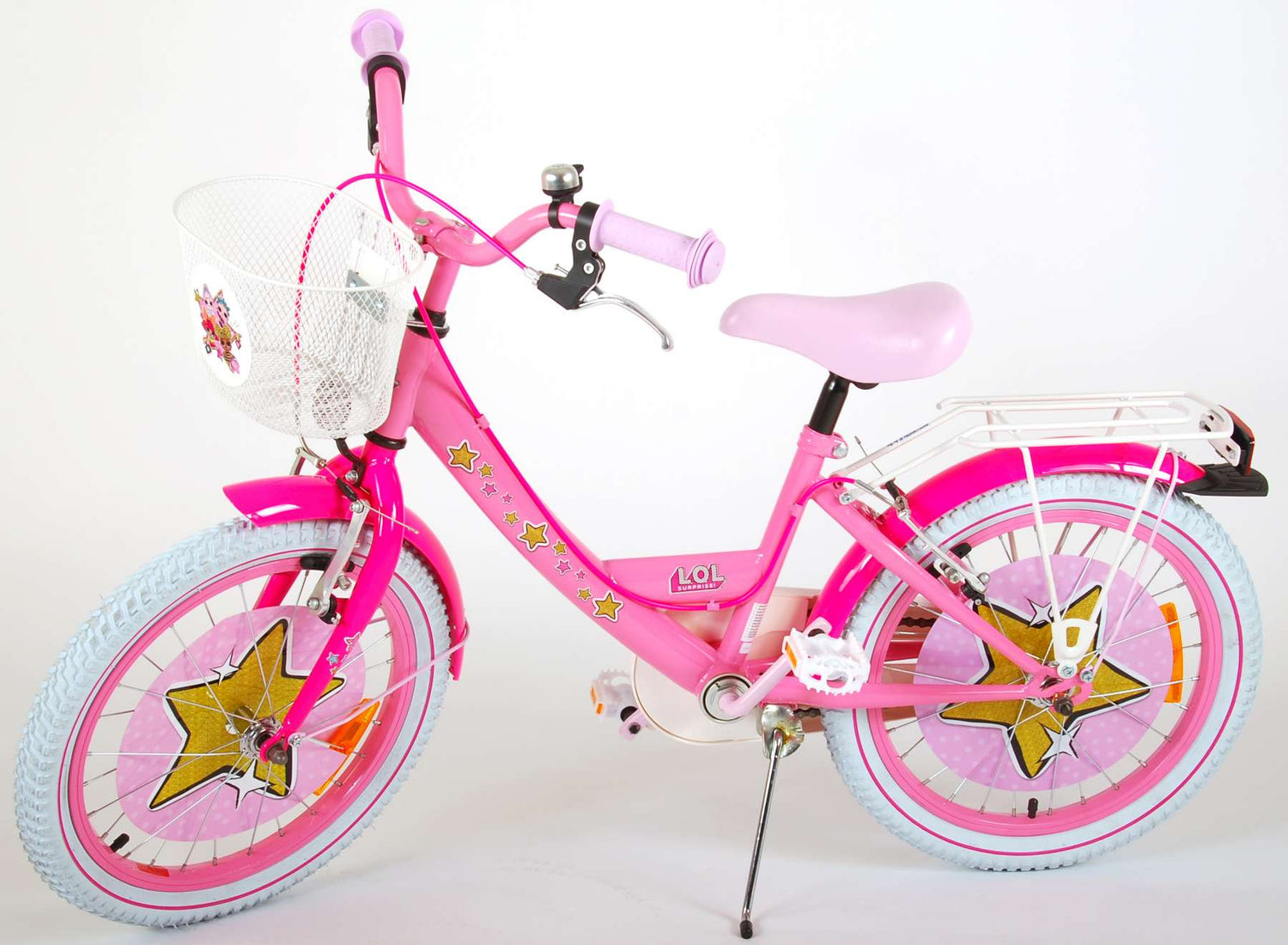 Volare LOL Surprise Kinderfahrrad - Mädchen - 18 Zoll - Pink - 2 Handbremsen