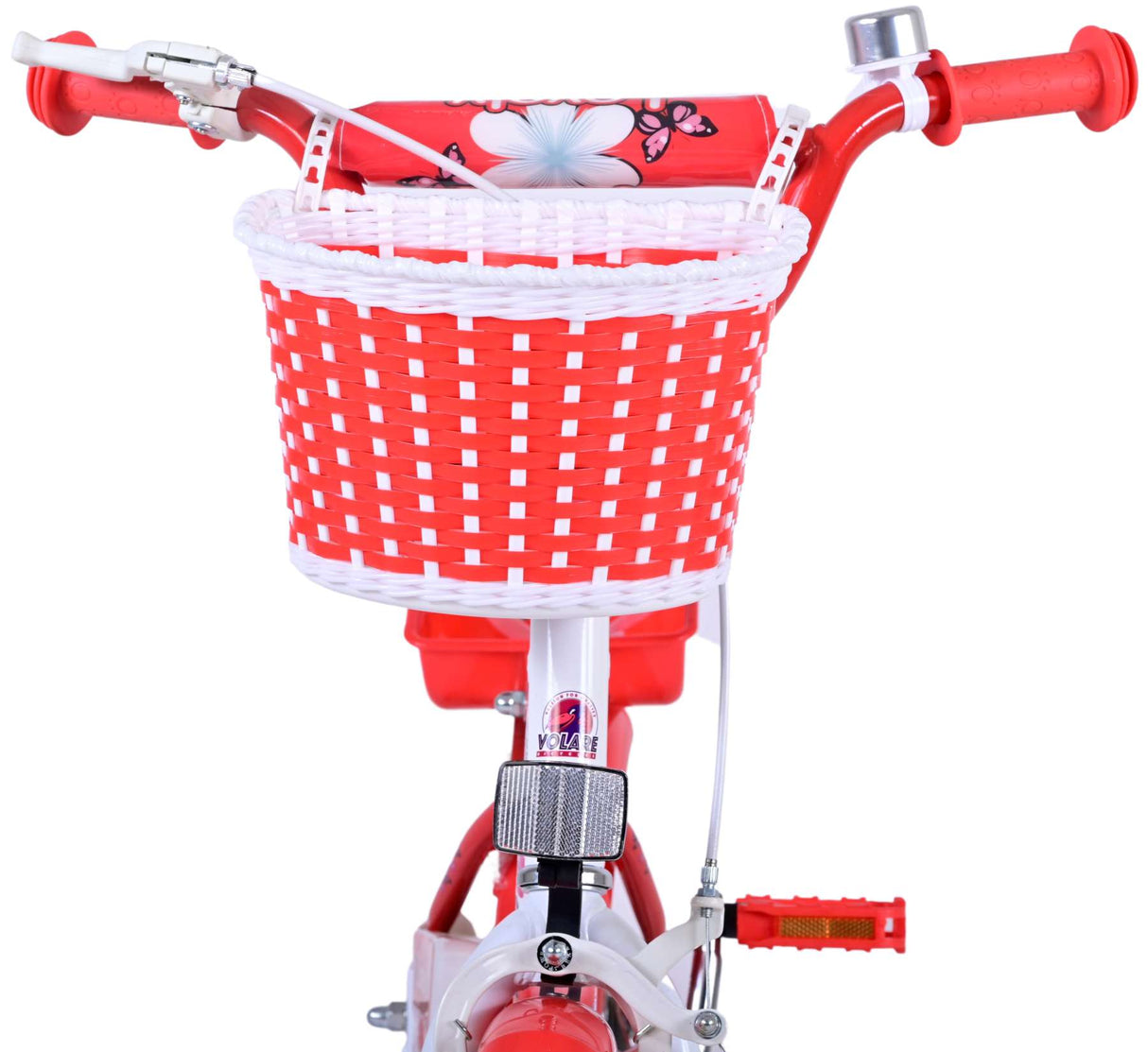 Volare Lovely Kinderfahrrad - Mädchen - 12 Zoll - Rot Weiß