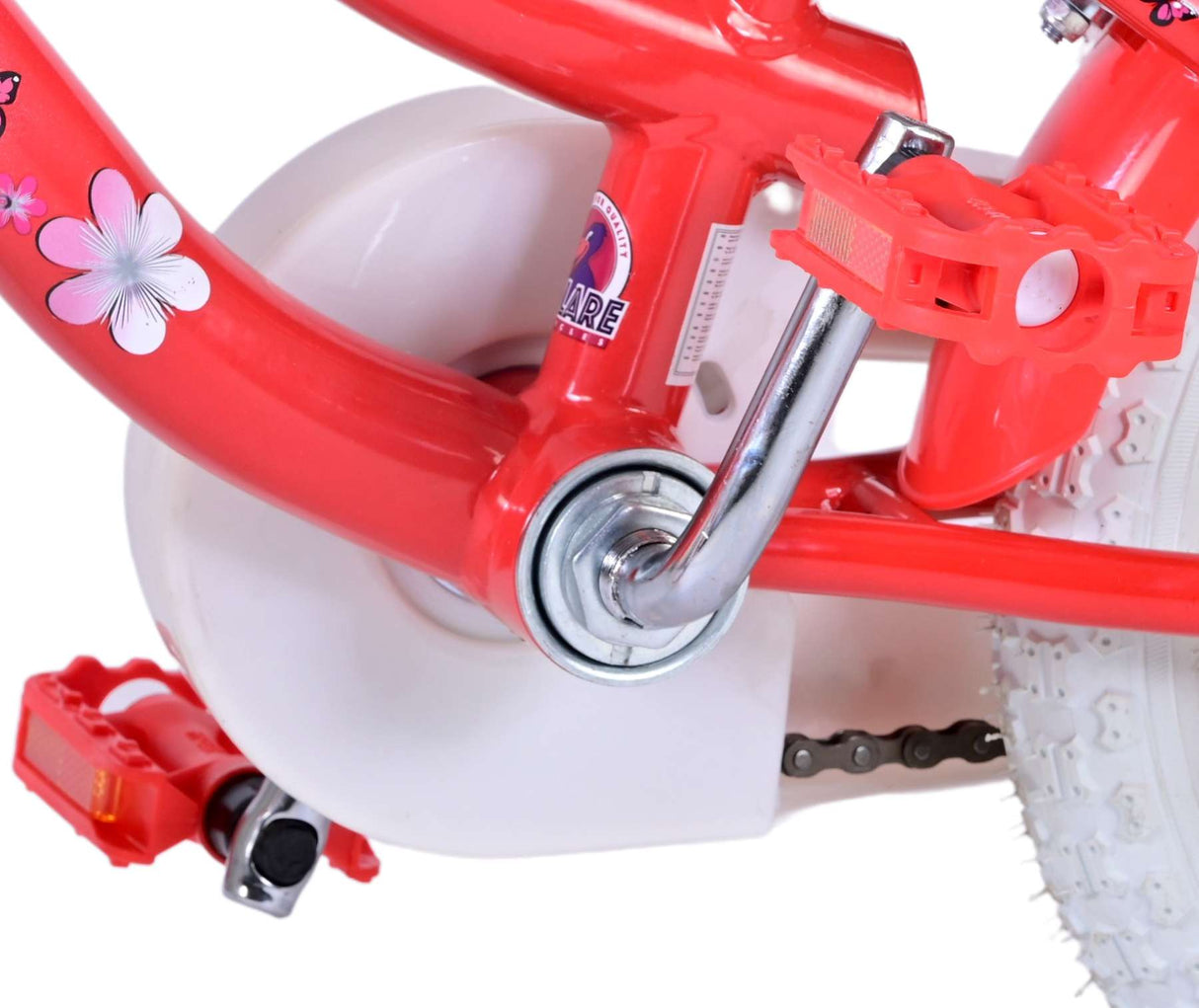 Volare Lovely Kinderfahrrad - Mädchen - 12 Zoll - Rot Weiß