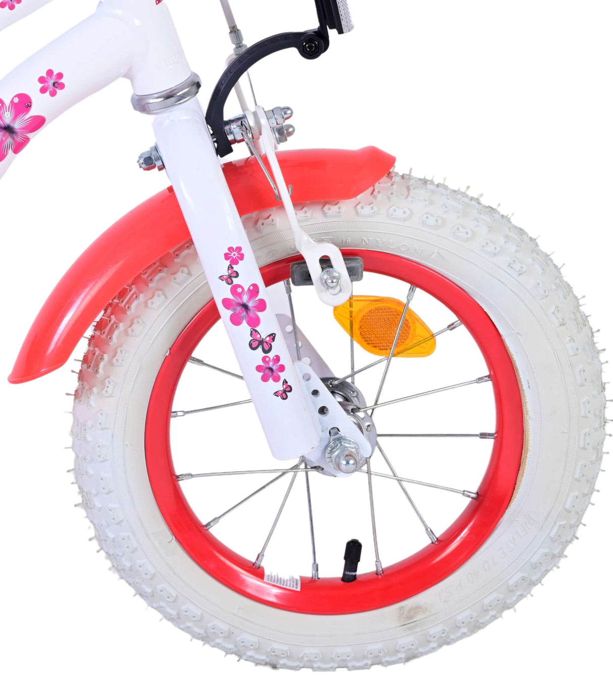 Volare Lovely Kinderfahrrad - Mädchen - 12 Zoll - Rot Weiß