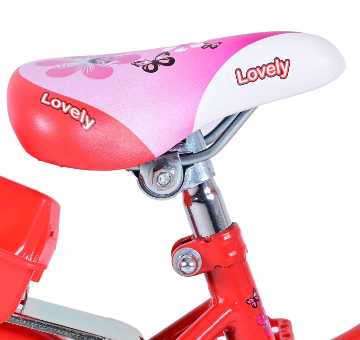 Volare Lovely Kinderfahrrad - Mädchen - 12 Zoll - Rot Weiß