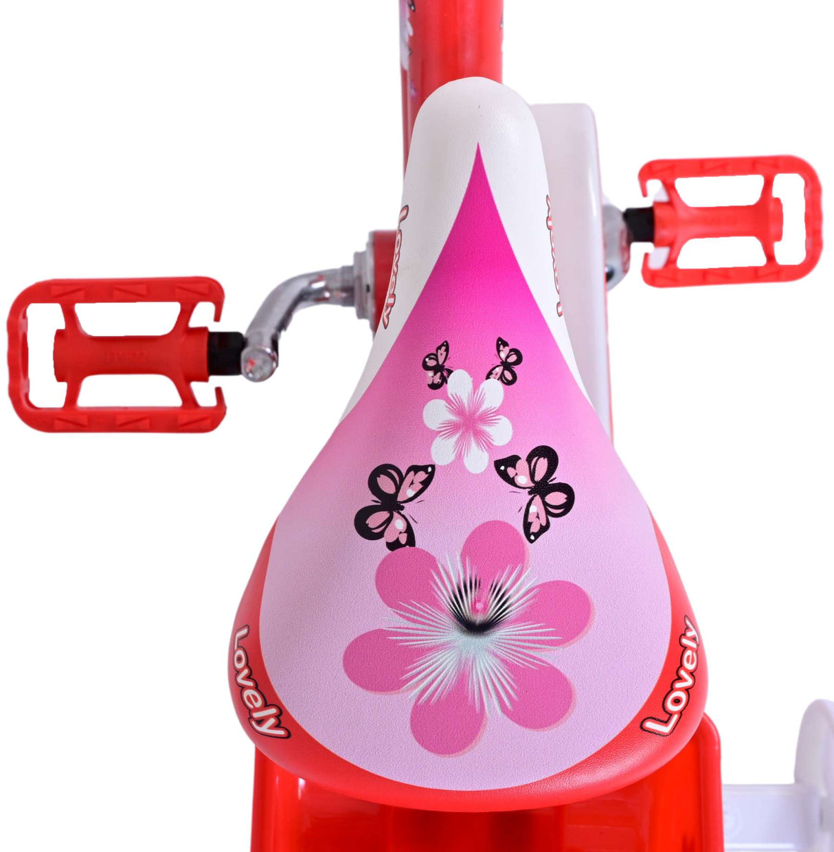 Volare Lovely Kinderfahrrad - Mädchen - 12 Zoll - Rot Weiß