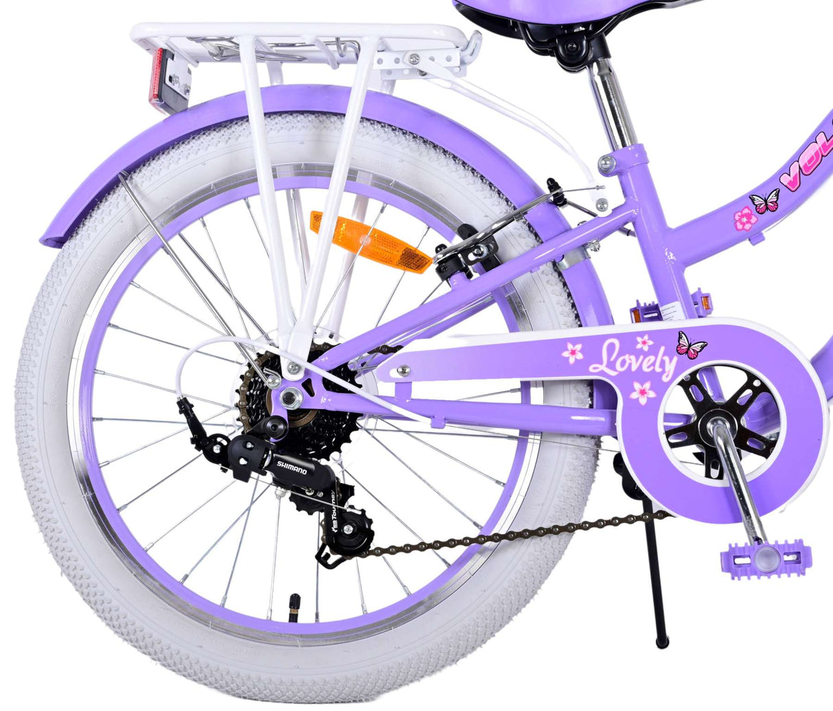 Volare Lovely Kinderfahrrad - Mädchen - 20 Zoll - Lila - 6 Gänge