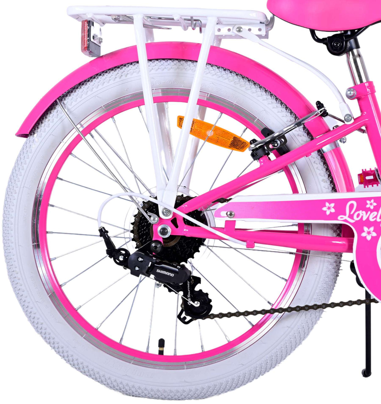 Volare Lovely Kinderfahrrad - Mädchen - 20 Zoll - Rosa - 6 Gänge
