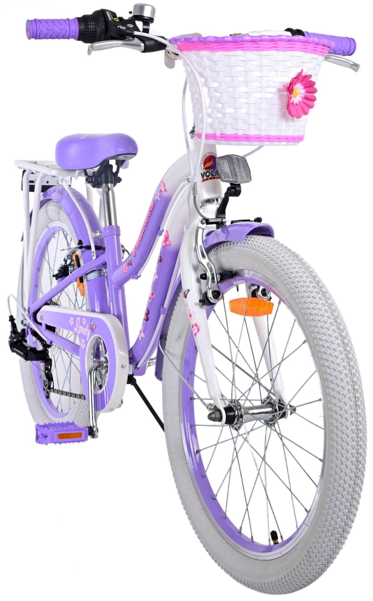Volare Lovely Kinderfahrrad - Mädchen - 20 Zoll - Lila - 6 Gänge