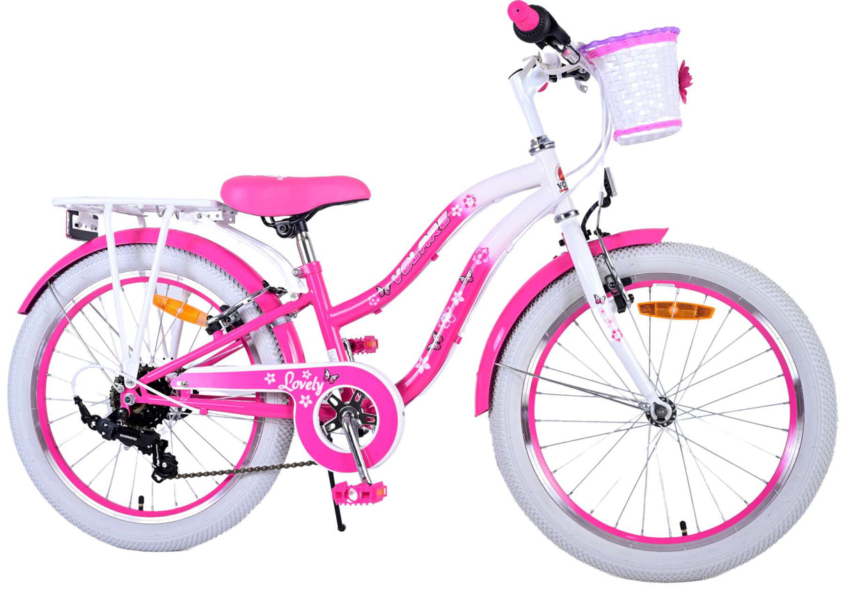 Volare Lovely Kinderfahrrad - Mädchen - 20 Zoll - Rosa - 6 Gänge