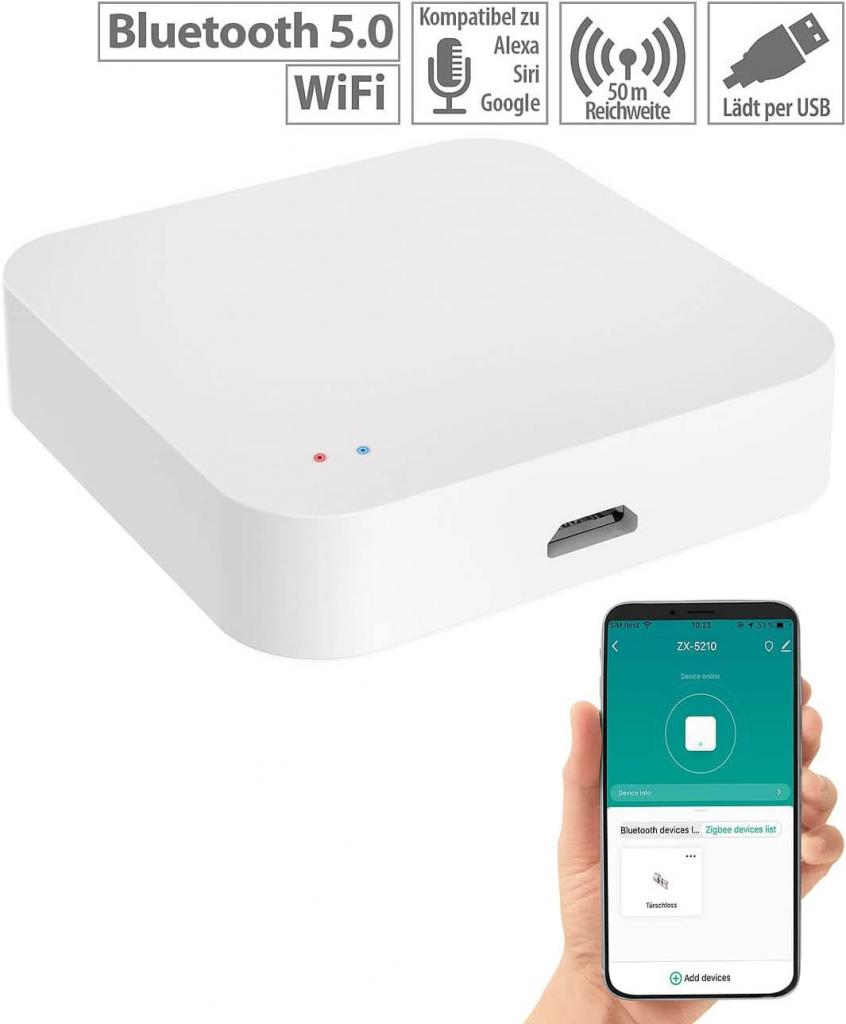 Luminea RC-350.duo ZigBee WLAN Gateway Smart Home Zentrale App WiFi Mesh