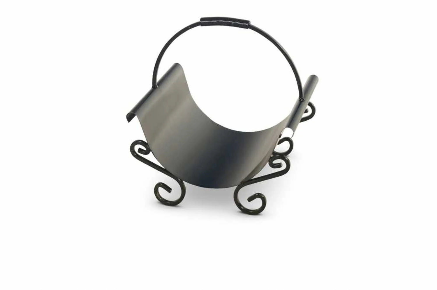 Markone HOLZKORB "K12" Schwarz 43/36/44 cm Kompakte Holzwiege für Kaminholz