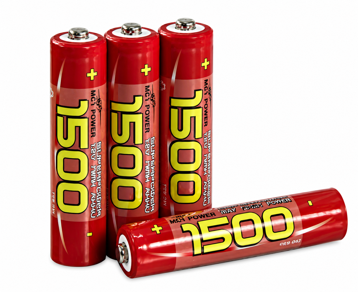 McPower Micro Akku AAA 1,2V 1500mAh NiMH 4er Pack