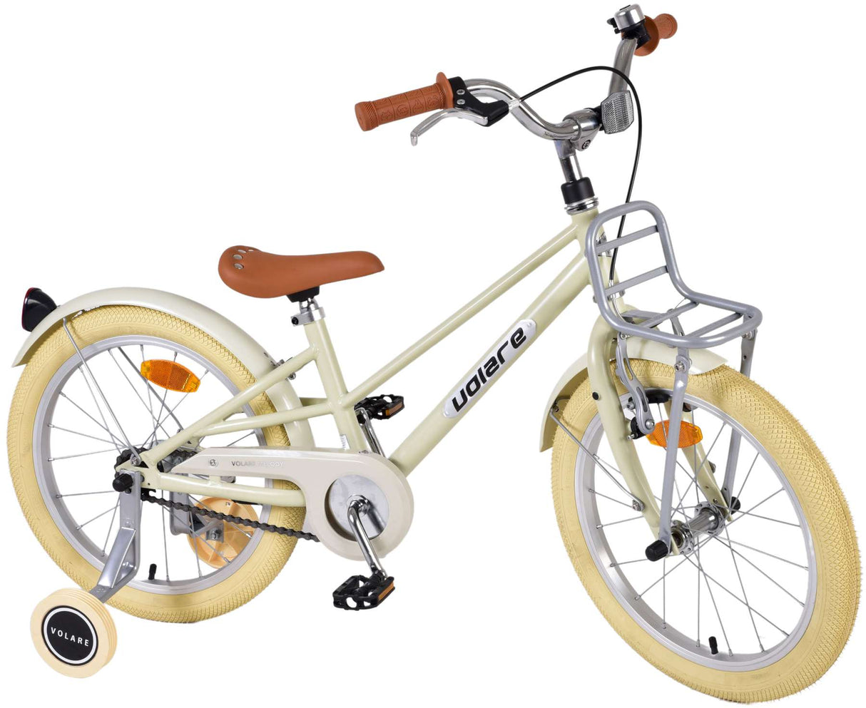 Volare Melody Kinderfahrrad - Mädchen - 18 Zoll - Sand - Prime Collection