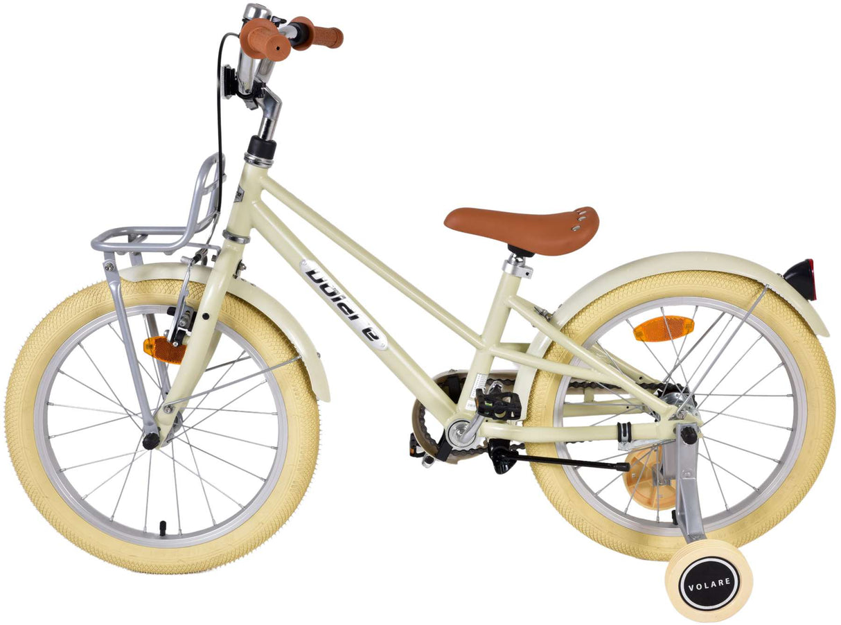 Volare Melody Kinderfahrrad - Mädchen - 18 Zoll - Sand - Prime Collection