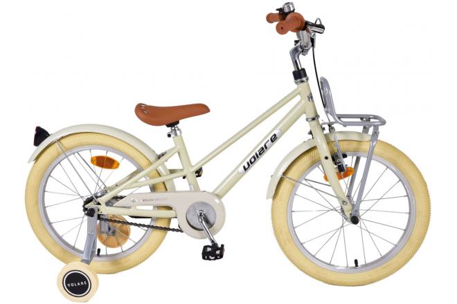 Volare Melody Kinderfahrrad - Mädchen - 18 Zoll - Sand - Prime Collection