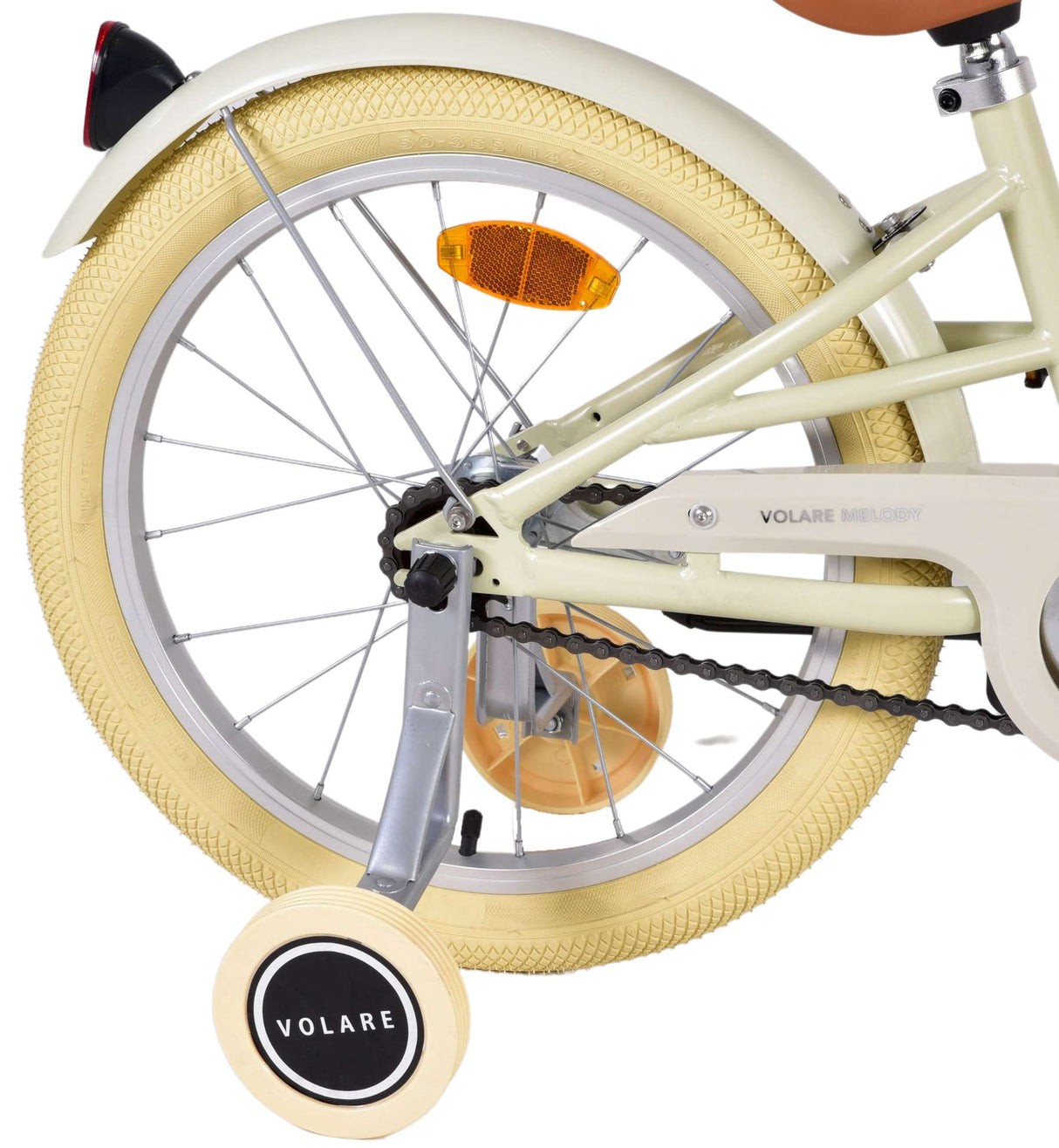 Volare Melody Kinderfahrrad - Mädchen - 18 Zoll - Sand - Prime Collection