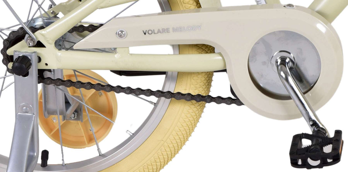 Volare Melody Kinderfahrrad - Mädchen - 18 Zoll - Sand - Prime Collection