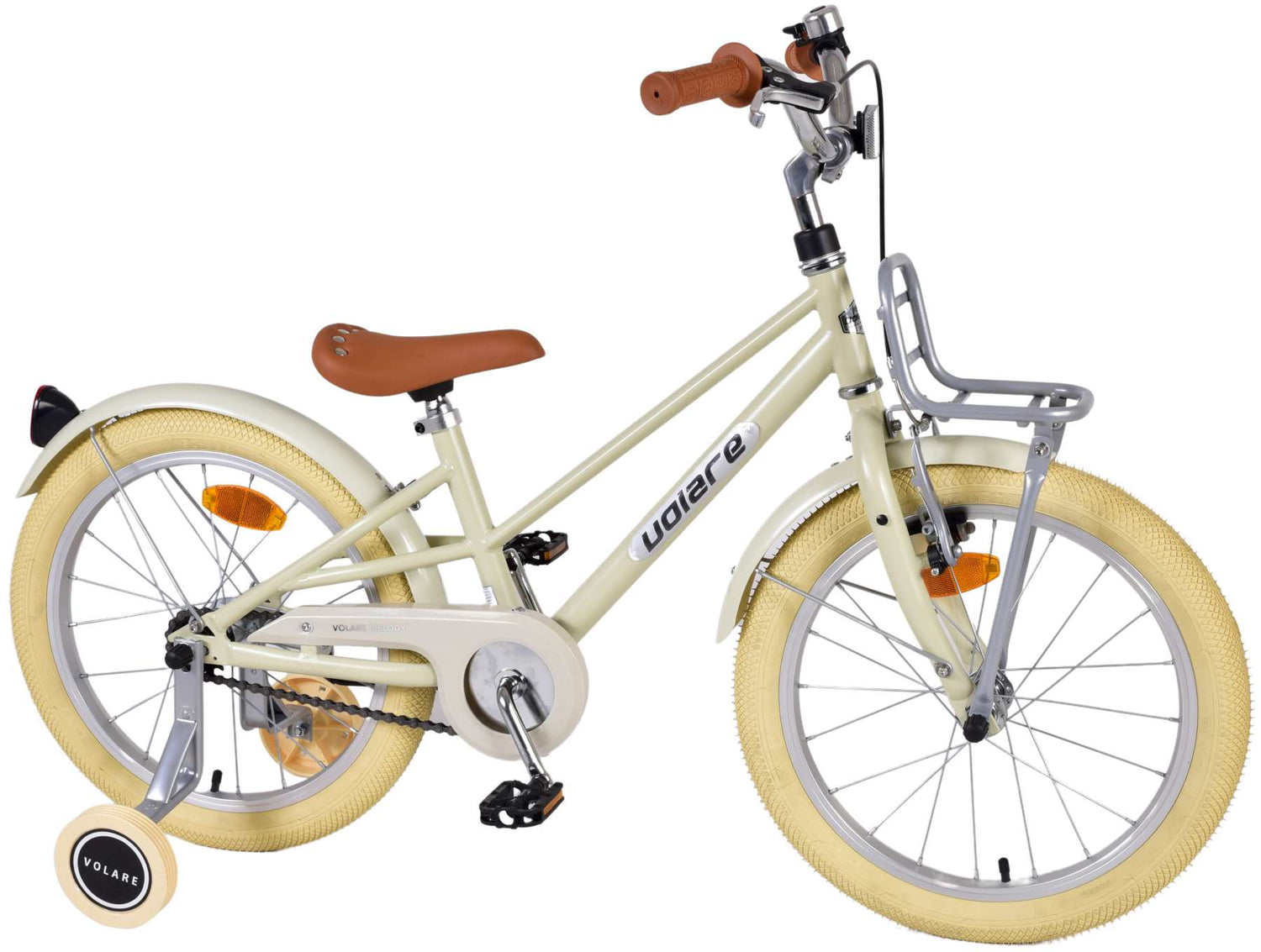 Volare Melody Kinderfahrrad - Mädchen - 18 Zoll - Sand - Prime Collection