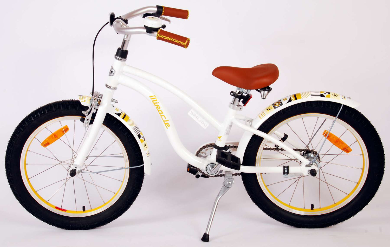 Volare Miracle Cruiser Kinderfahrrad - Mädchen - 18 Zoll - Weiß - Prime Collection