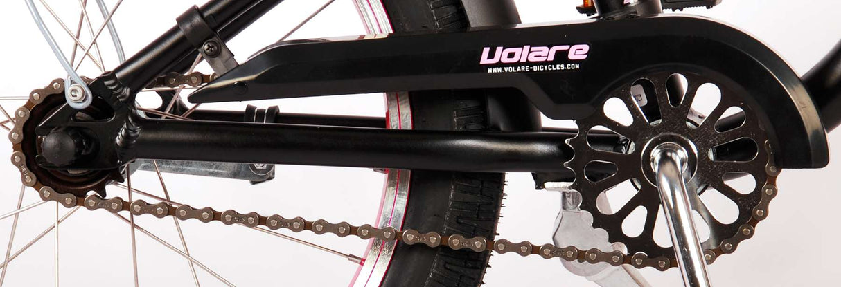 Volare Miracle Cruiser Kinderfahrrad - Mädchen - 18 Zoll - Mattschwarz - Prime Collection