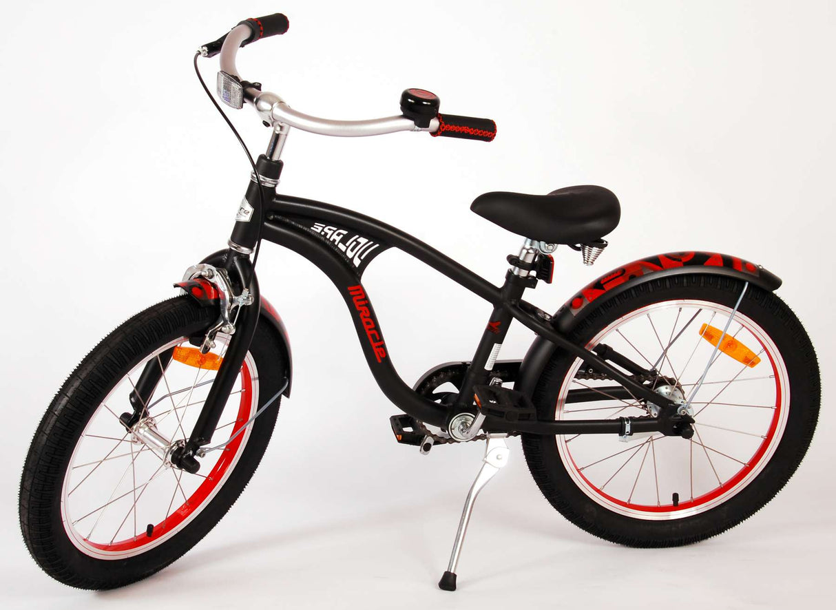 Volare Miracle Cruiser Kinderfahrrad - Jungen - 18 Zoll - Mattschwarz - Prime Collection
