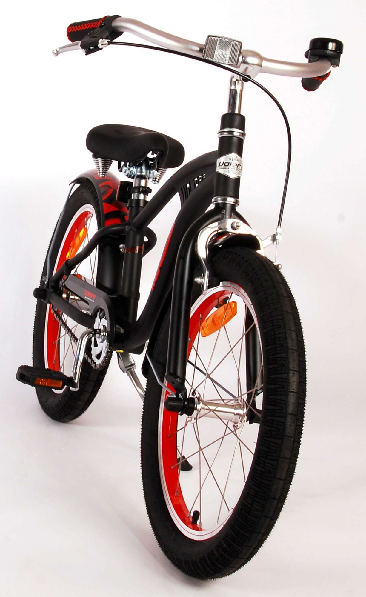 Volare Miracle Cruiser Kinderfahrrad - Jungen - 18 Zoll - Mattschwarz - Prime Collection