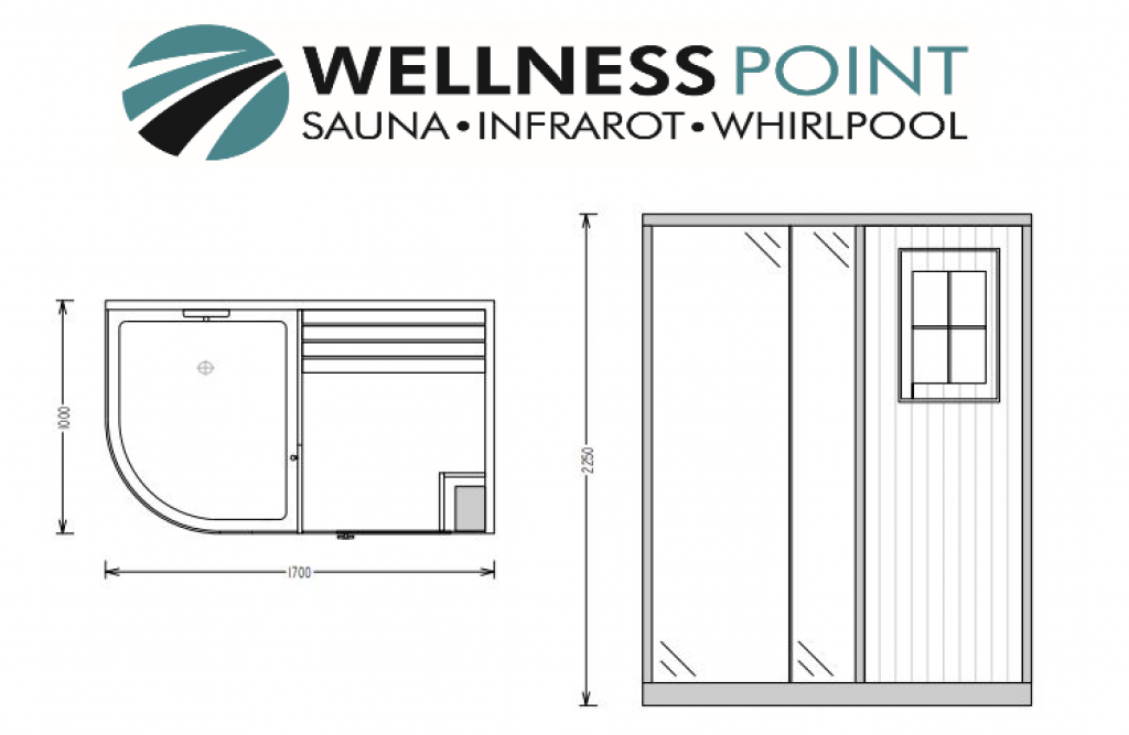 PureHaven Luxus Dampfdusche mit Saunafunktion 170x100 cm Massagedüsen LED-Lichtern Tropenbrause Sitzfläche Radio LCD-Bildschirm Rücken und Fußmassage