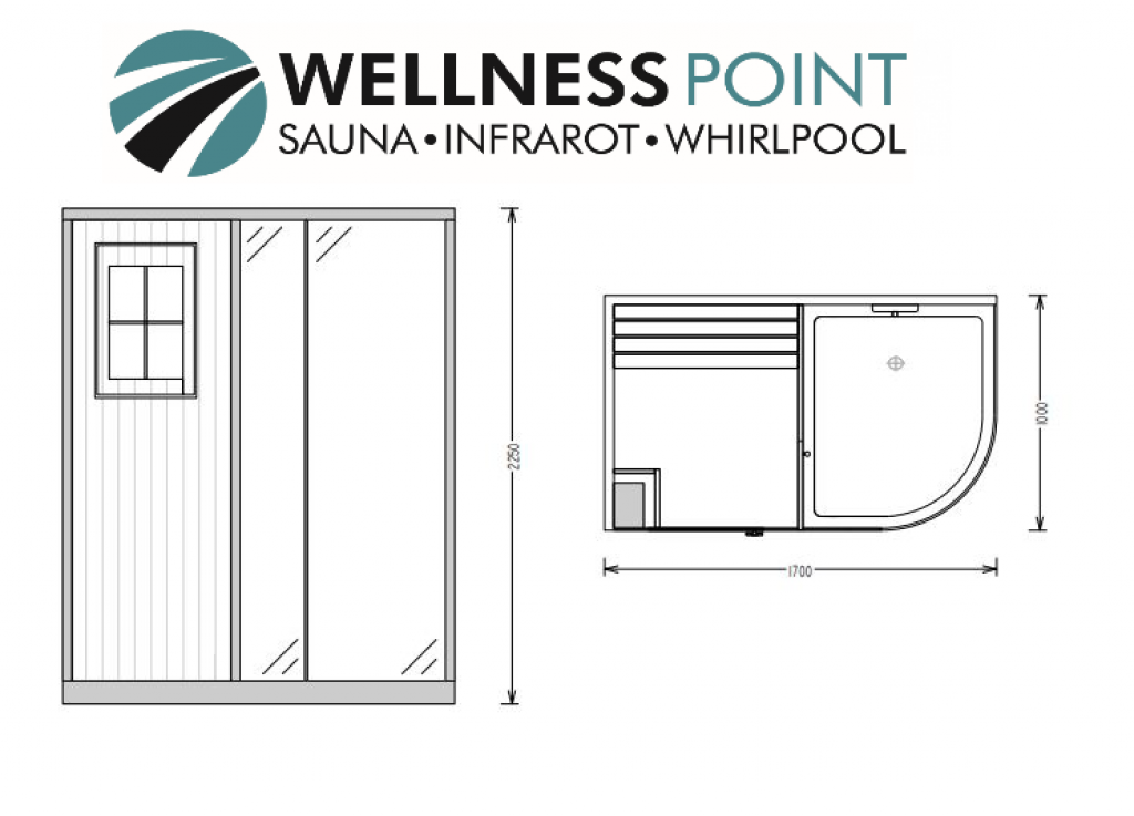 PureHaven Luxus Dampfdusche mit Saunafunktion 170x100 cm Massagedüsen LED-Lichtern Tropenbrause Sitzfläche Radio LCD-Bildschirm Rücken und Fußmassage