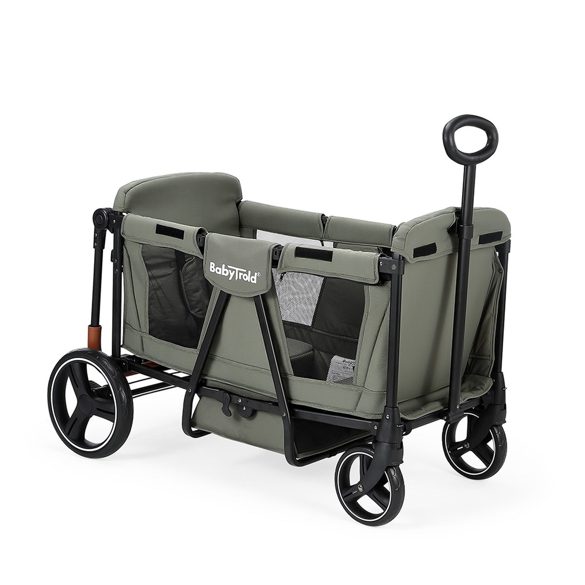 BabyTrold Adventure Bollerwagen für Kinder 2-Sitzer faltbar mit XXL-Verdeck
