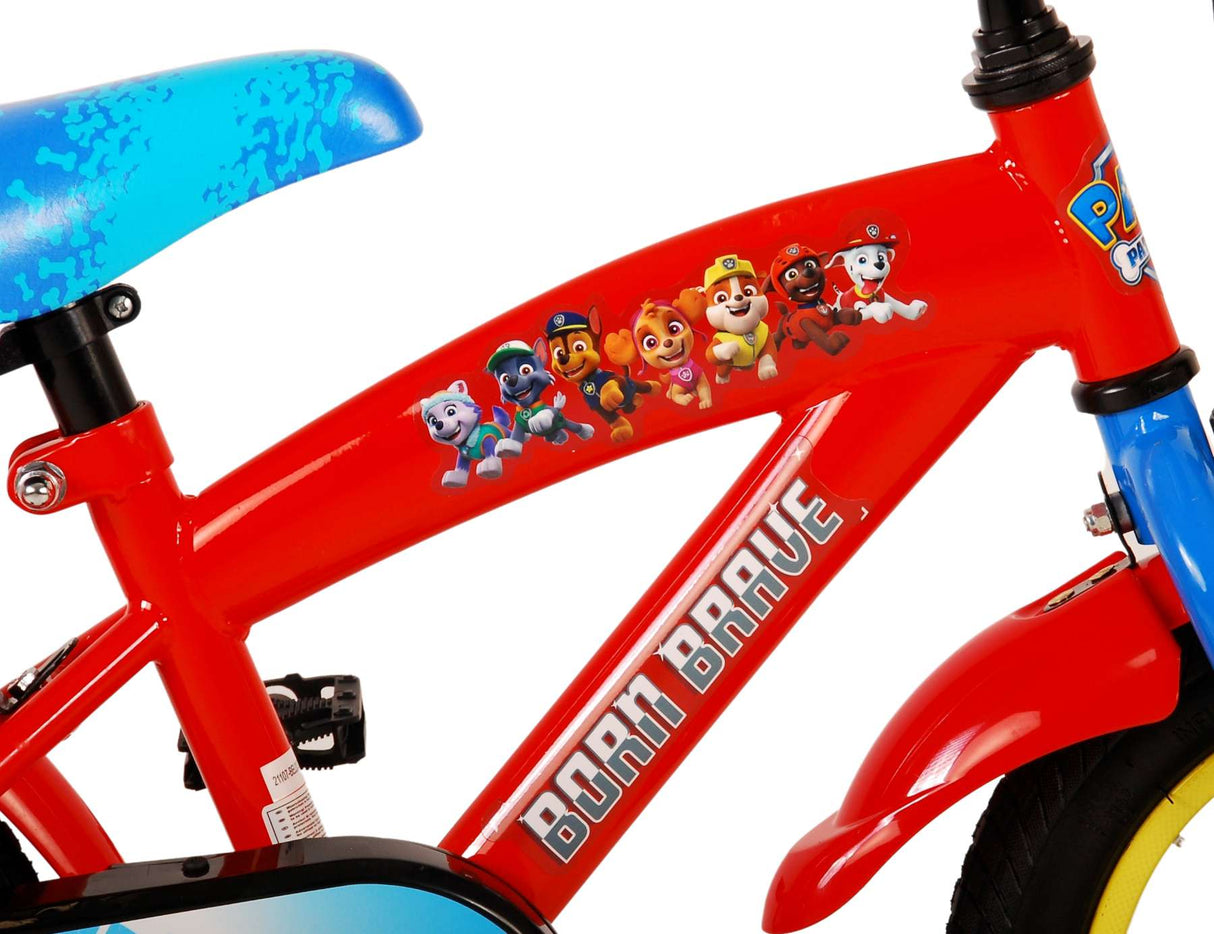 Volare Paw Patrol Kinderfahrrad - Jungen - 12 Zoll - Rot / Blau