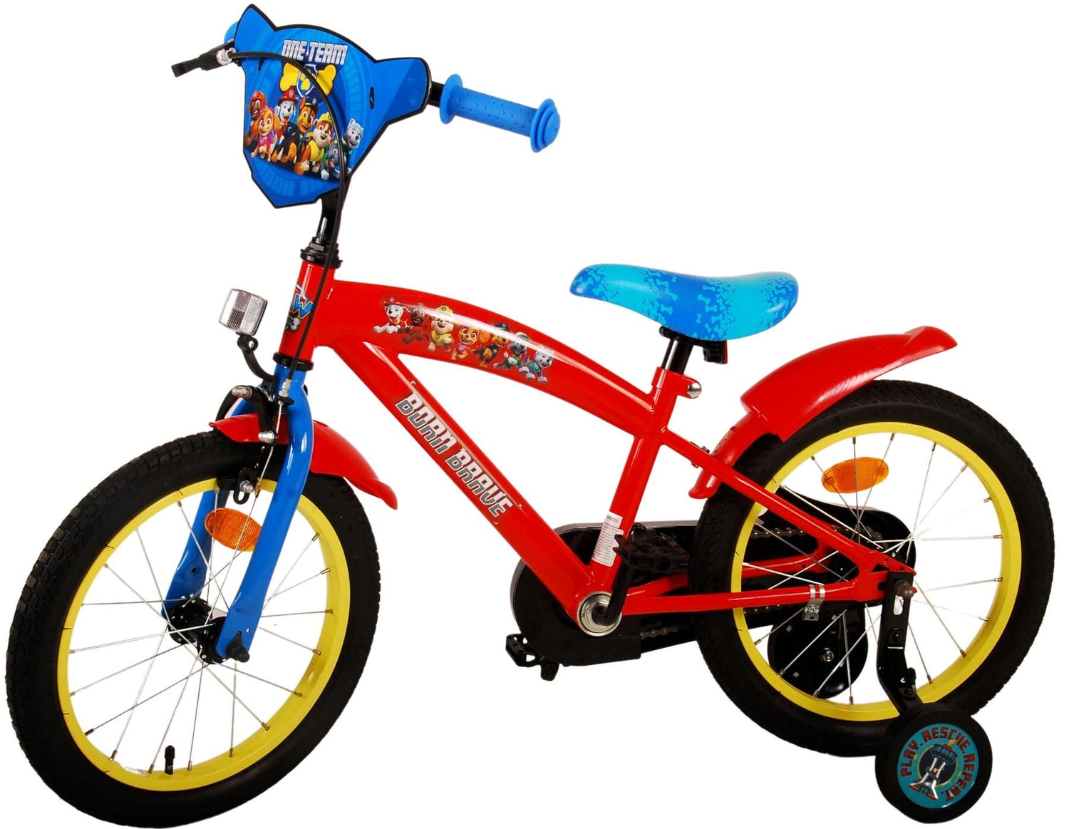 Paw Patrol Kinderfahrrad - Jungen - 16 Zoll - Rot Blau