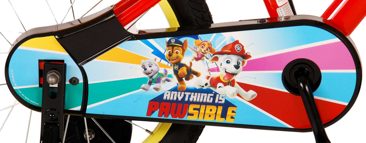Paw Patrol Kinderfahrrad - Jungen - 16 Zoll - Rot Blau